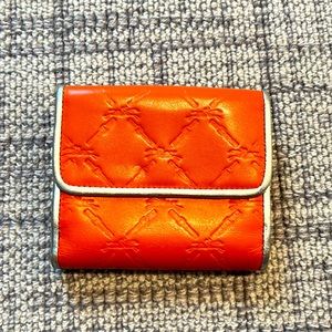 Longchamp orange wallet